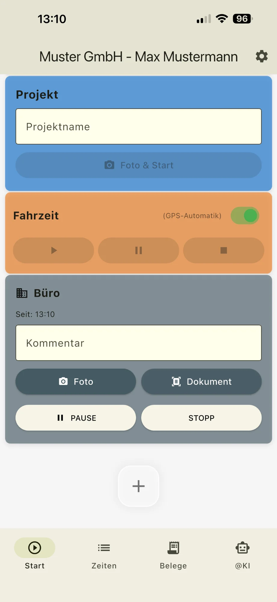 Zeitro Mehrere Aktivitäten